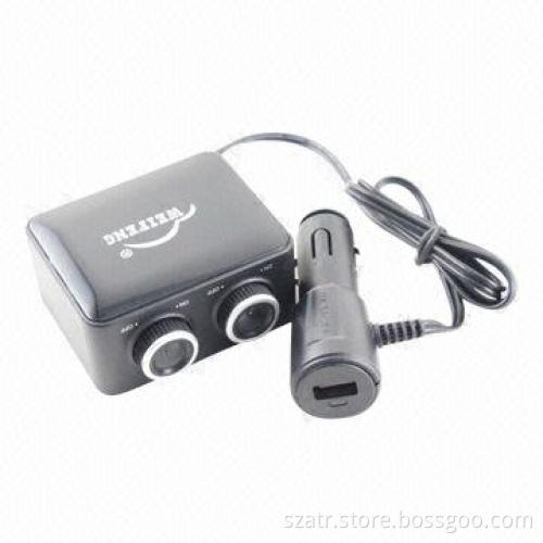 Automotive switch with two socket usb